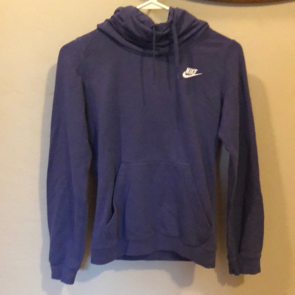 Purple Cowl-Neck Nike Hoodie